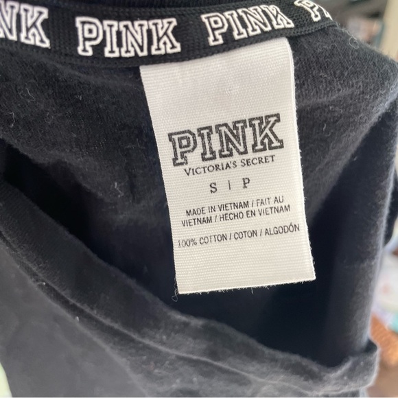 PINK VICTORIAS SECRET BLACK BLUE DOG GRAPHIC T SHIRT SIZE SMALL - Picture 4 of 4